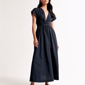 Abercrombie and fitch twisted front midi dress